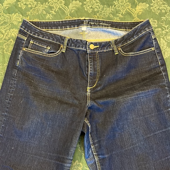 NY&C New York Company Curvy skinny denim blue jeans size 18 tall good condition. - Picture 2 of 7